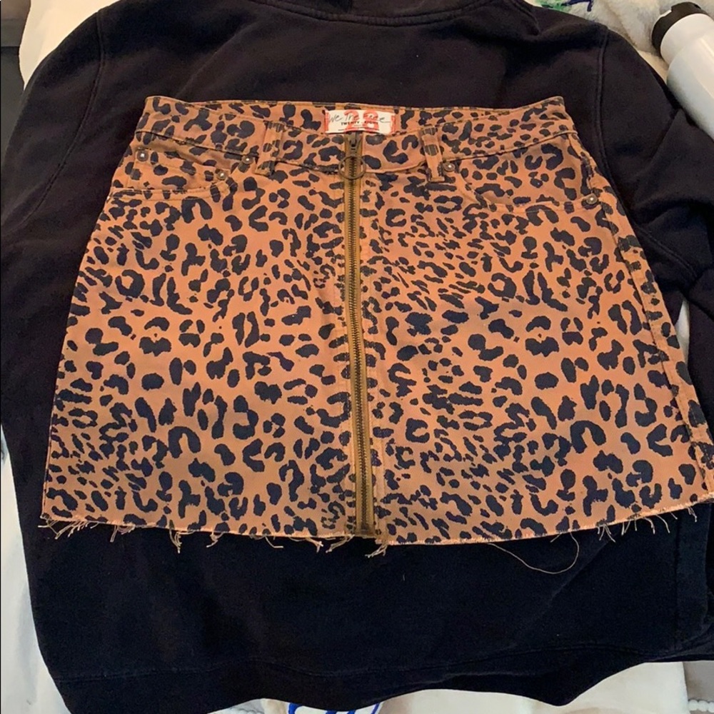 Free People jean skirt